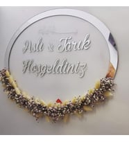 Şeffaf Pleksili Hoşgeldiniz Kapı Süsü