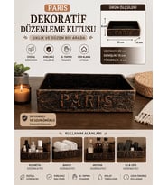 Dekoratif Düzenleme Kutusu Paris Tasarım 25x15 cm – El Yapımı Kırılmaz Organizer Kutu