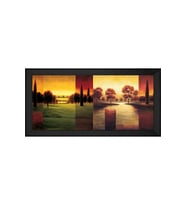 Manzara Temalı Kanvas Tablo 80 x 110 cm Siyah Çerçeve