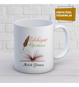 Kişiye Özel İsim Yazılabilir Edebiyat ÖğretmeniKupa Bardak