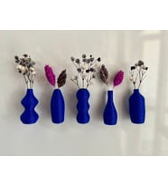 SERÜVENTR Miniflora - 5'li Magnetli Mini Vazo - Yeşil - Magnet (Koyu Mavi)
