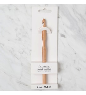 La Mia Whitewood 8 Mm 15.5 Cm Ahşap Yün Tığ