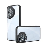 Honor 400 Pro Uyumlu Kılıf Kamera Korumalı Şeffaf Arka Yüzey Zore New Roll Kapak (Siyah)