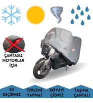 Arora Cappucino S 125 Uyumlu Arka Çantasız Motorlar İçin Brandası Su Geçirmez Motosiklet Örtüsü