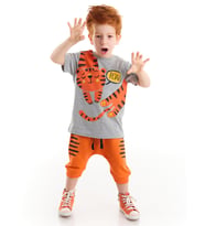Roar Kaplan Erkek Çocuk T-shirt Kapri Şort Takım (Çok Renkli)