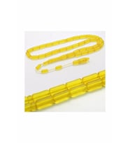 Kesme Model Akrilik Tesbih - Sarı