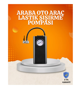 Mey İthalat® Taşınabilir Elektrikli Oto Motosiklet Bisiklet Lastik Şişirme Pompası