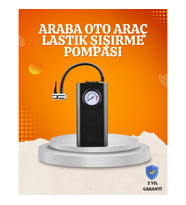 Mey İthalat® Taşınabilir Elektrikli Oto Motosiklet Bisiklet Lastik Şişirme Pompası
