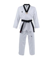 Top Glory 574610500 Siyah Yaka Taekwondo Elbisesi Beyaz-Siyah