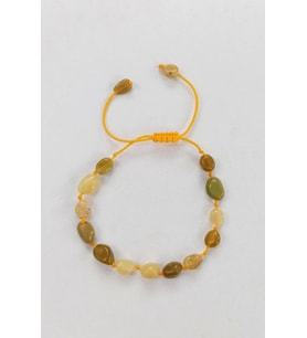 Doğal Sarı Opal Bileklik Makrome Ayarlı 655-3