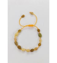 Doğal Sarı Opal Bileklik Makrome Ayarlı 655-3