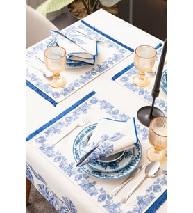 Azure Blue, Premium Seri Sunum Peçetesi, Duck Keten Kumaş 40x40cm (Mavi)