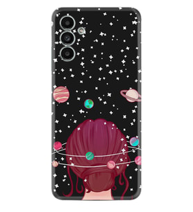 Samsung A23 A31 A32 A50 A51 A52 A53 A70 Kılıf Desenli Silikon Space Woman 1311