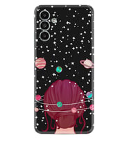 Samsung A23 A31 A32 A50 A51 A52 A53 A70 Kılıf Desenli Silikon Space Woman 1311