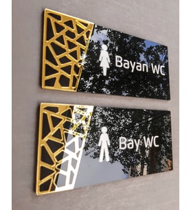 Black Gold Pattern Seri Wc Yönlendirme Seti