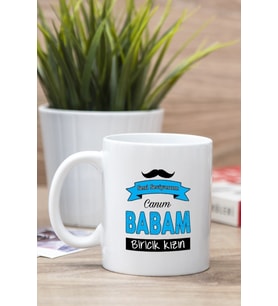 Beyaz Canım Babam Baskılı Kupa Bardak