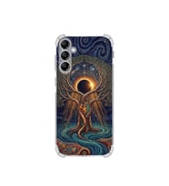 PrintiFy Samsung Galaxy A14 ile Uyumlu Simya Serisi Kozmik Denge Tasarımlı Uv Baskılı Köşe Korumalı Antişok Kılıf