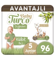 Baby Turco Doğadan Avantajlı Külot Bez 5 Numara Junior 96 Adet