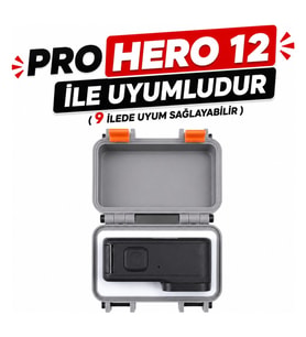 Aksiyon Kamera Koruma Kutusu Sert Plastik Taşıma ve Saklama Kutusu Kamera Muhafaza Kutusu Hero 9 ve Hero 12 Uyumlu