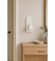 Modern Kemerli Dekoratif Mini Duvar Rafı 11x25,5 cm, Antre Hol Koridor Oda Banyo Şık Raf Süsü