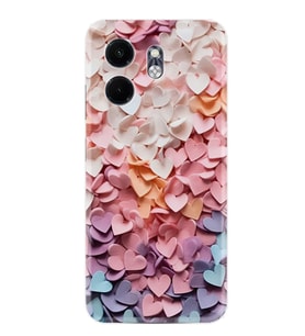 Infinix Smart 9 Kılıf Boutique Baskılı Resimli Renkli Kalpler Pcode -040