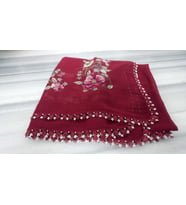 El İşi Oyalı Yazma Bordo Renk