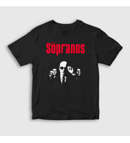 Presmono Unisex Çocuk Siyah Gang Sopranos T-Shirt 469458tt