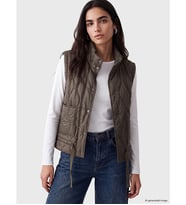 LCW Vision Kahverengi Kapitone Oversize Kadın Şişme Yelek