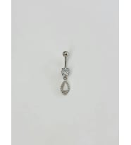 Taşlı Su Detaylı Göbek Piercing - Pg0094