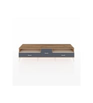 Hyperion TV Ünitesi 2 Raflı 3 Çekmeceli  220x44x51 Çam-Aytaşı/Antrasit