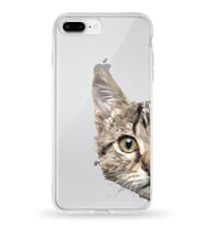Apple iPhone 8 Plus Uyumlu Kapak Sevimli Karakterler Tasarımlı Şeffaf Silikon Kılıf