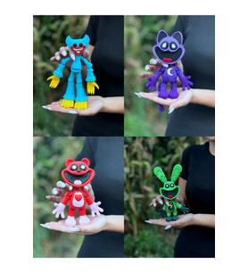 Catnap 4 lü set 4 adet hareketli popply playtime oyuncak figür