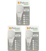 (3 Adet) Pelsan 8,5W 2700K (Sarı Işık) E27 Duylu (Kalın Duy) Led Ampul