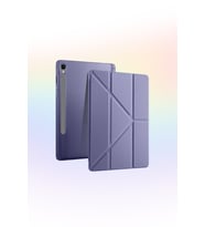 Fuchsia Galaxy Tab S10 Lite 10.9 inç ile Uyumlu Kalem Bölmeli Katlanabilir Standlı Tri Folding Tablet Kılıfı
