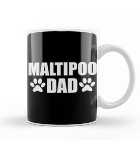 Maltipoo Dog Dad Gift Kupa Bardak Porselen
