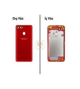 Oppo A5S Kırmızı Uyumlu Lensli Orta Kasa Full Kasa Kapak Gövde Housing