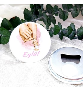15 Adet El Ele Baskılı Kız Bebek Açacak Magnet Hediyelik-