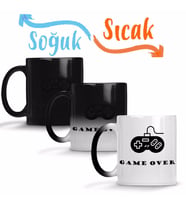 Gamer Game Over Sihirli Kupa Bardak Porselen