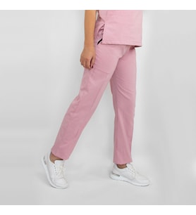 Unisex Açık Pudra  Esnek Likralı Doktor Hemşire Aşçı Tek Alt  Pantolon
