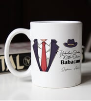 BK Gift Kişiye Özel İsimli Babalar Günü Temalı Beyaz Kupa Bardak-17, Babalar Günü Hediyesi, Babaya Hediye