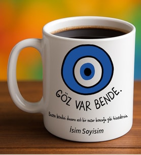 Komik - Esprili Kupaa Bardakk Göz Var Bende Yazılı Komik Kupaa Bardakk