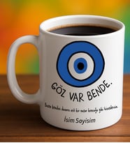 Komik - Esprili Kupaa Bardakk Göz Var Bende Yazılı Komik Kupaa Bardakk