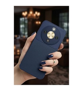 Coverzone Honor Magic 8 Lite Uyumlu TPU Silikon K?l?f, Ultra Slim Fit Karbon Fiber Desenli, Darbe Emici, ?nce ve Hafif, ??k ve Koruyucu (Lacivert)
