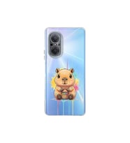 Huawei Nova 9 Se ile Uyumlu Splash Kapibara Tasarımlı Şeffaf Silikon Kılıf