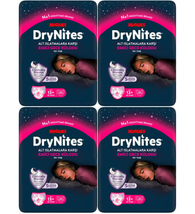 Drynites Emici Gece Külodu/Külot Bez Kız 13+ Yaş (48-60KG) X Large 80 Adet Mega Pk (4PK*20)