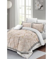 Nevresim Takımı Çift Kişilik 3d Pamuk Saten Pink Marble