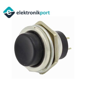 16mm Siyah Push Buton Metal DS-212 IC-180