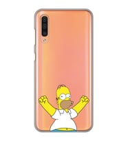 Samsung Galaxy A70 Uyumlu Simpson Tasarımlı Şeffaf Telefon Kılıfı