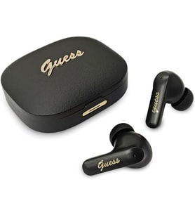 Guess TWS Script Metal Logo Kulaklık (Siyah)