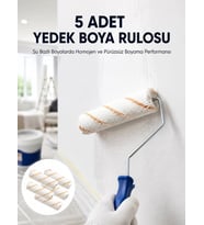 5’li Mini Rulo Boya Seti Duvar Tavan Emülsiyon Uygulama
